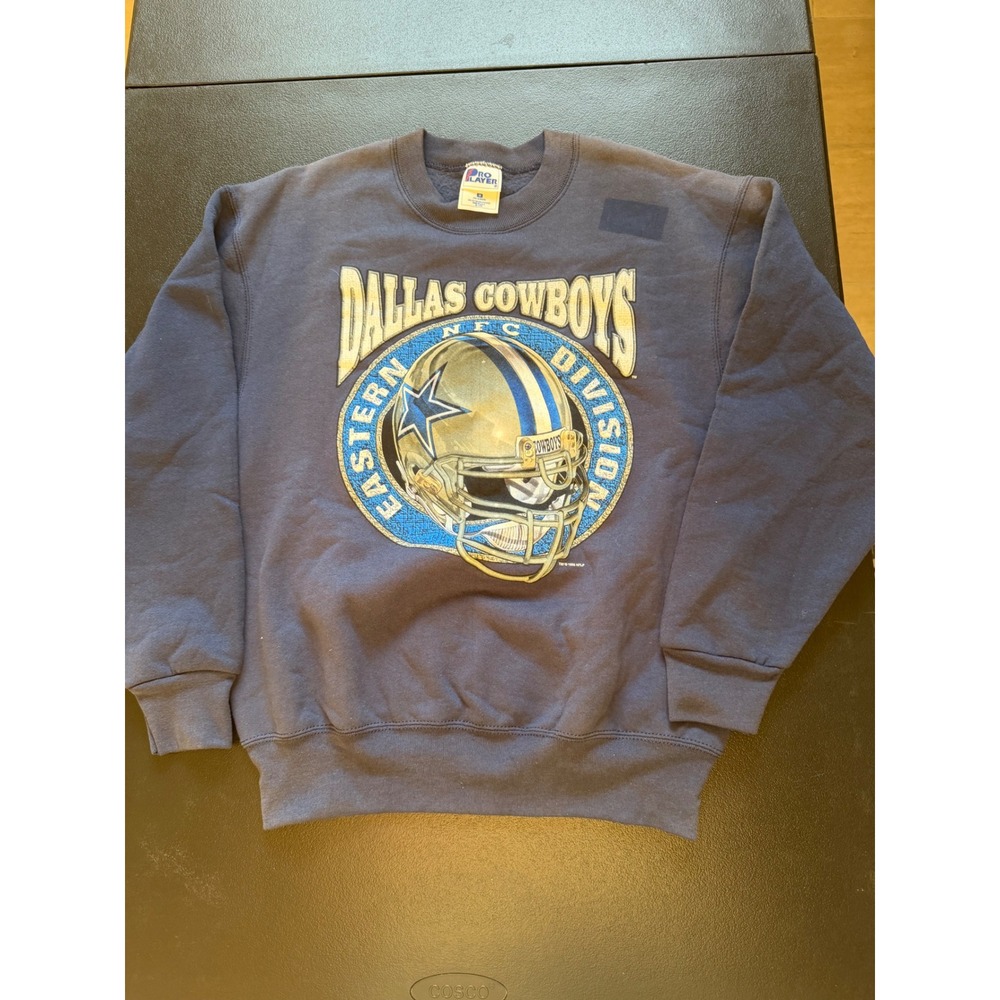 Vintage 1995 Dallas Cowboys Pro Player Sweatshirt Navy Blue Mens Medium USA Made